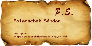 Polatschek Sándor névjegykártya