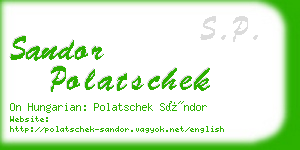 sandor polatschek business card